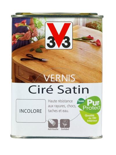 Vernis intérieur ciré satin 1L - Incolore - V33