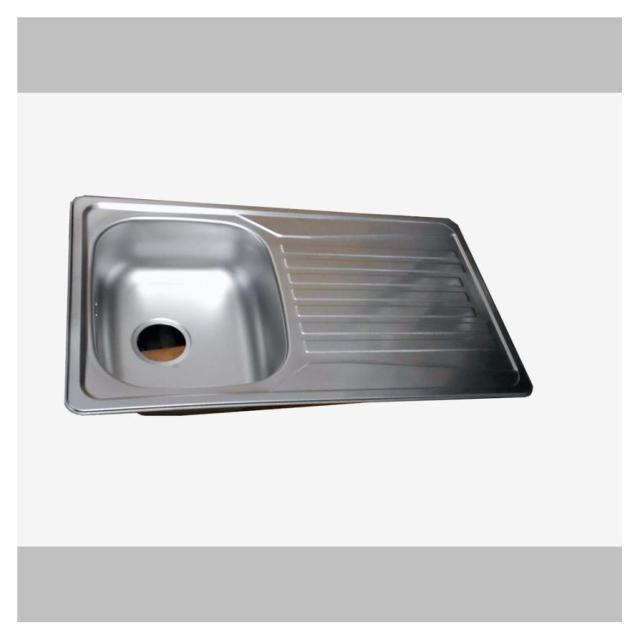 Evier inox 860x500 1 cuve 1eg. a en