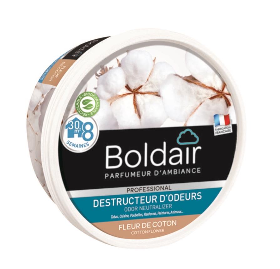 Gel Désodorisant Destructeur Odeurs Fleur de Coton 300gr - BOLDAIR