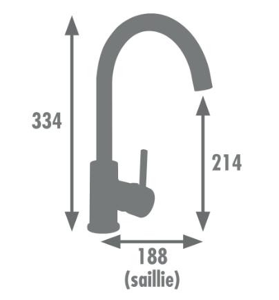 Mitigeur Evier Ilo Inox Brossé