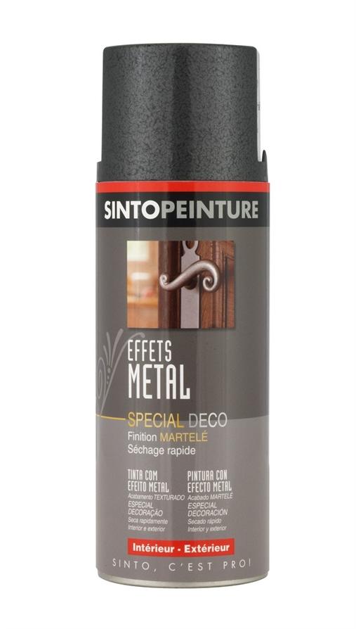 Peinture aérosol effet métal anthracite martelé