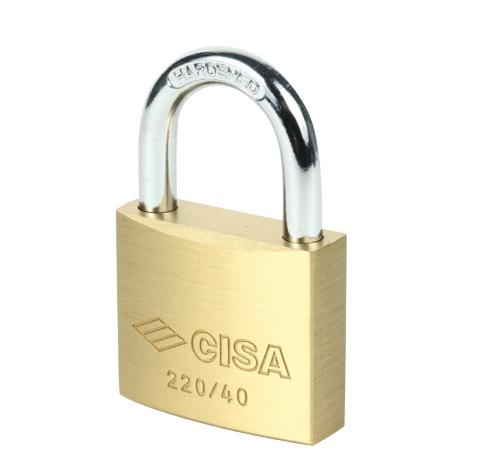 Bricard 9640 - Cadenas Alpha 40mm, corps laiton, anse acier carbonitrure, double ancrage