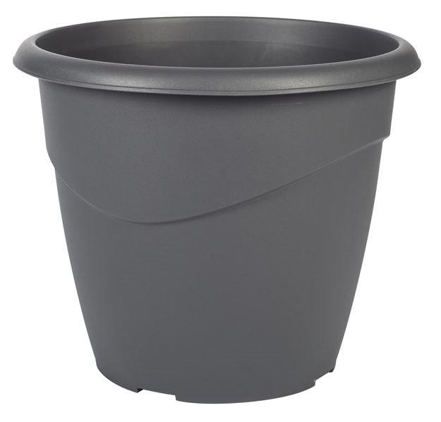 Pot non percé marina 25cm 6l gris anthracite