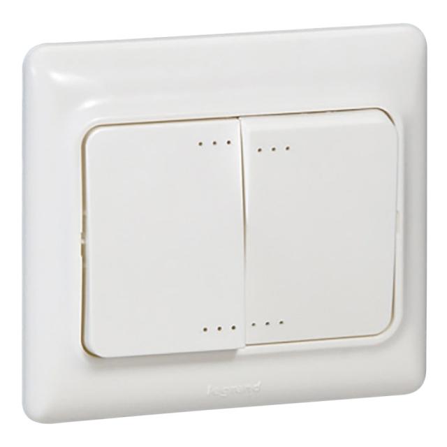 INTERRUPTEUR DBLE ALLUM. 10A BLANC