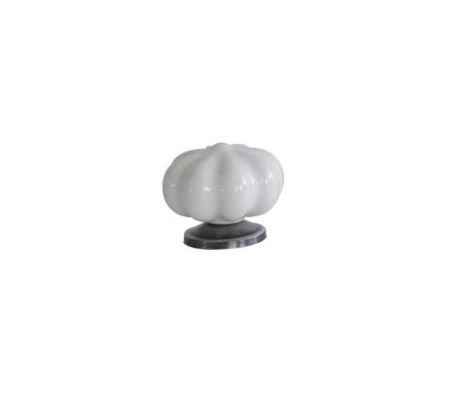 Bouton meuble Classique Céramique Blanc L42mm - B BEAUTY