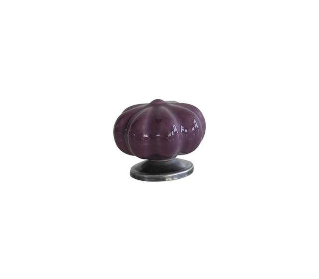 Bouton meuble Classique Céramique Violet L42mm - B BEAUTY