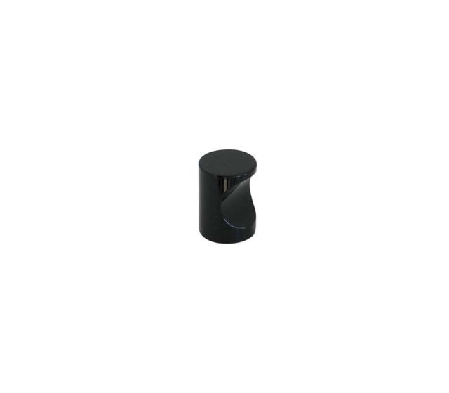 Bouton meuble Contemporain Zamak Mat Noir ø19mm h25mm - B BEAUTY