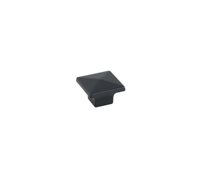 Bouton meuble Contemporain Zamak Mat Noir 32x32x22mm - B BEAUTY