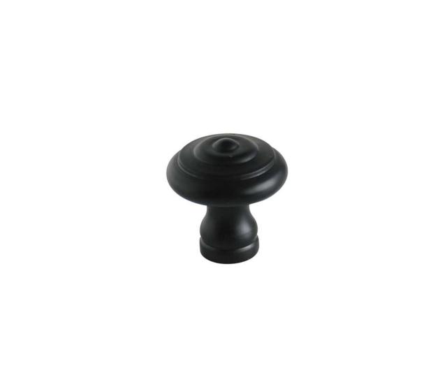 Bouton meuble Style Acier Noir ø35mm h36mm - B BEAUTY