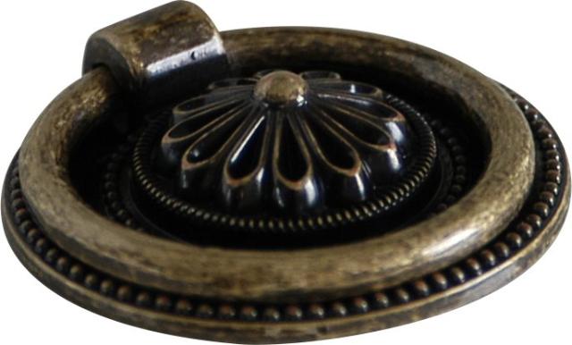 Bouton meuble Style Zamak Laiton Antique Vernis ø37mm h9mm - B BEAUTY
