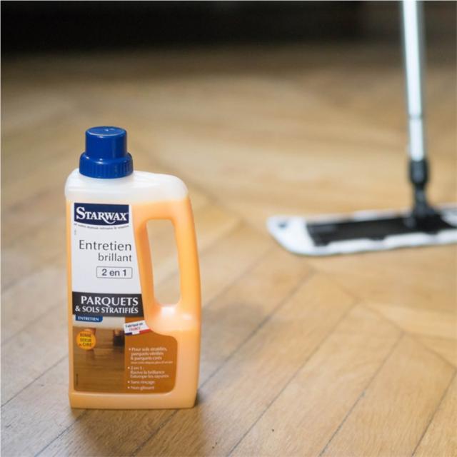 Entretien Brillant pour Parquet et Sols Stratifiés 1L - STARWAX