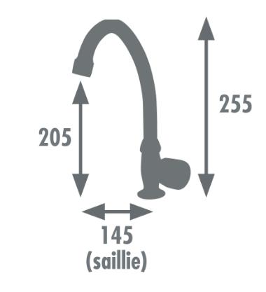 Robinet chromé pour lave-mains Standard Haut Chromé