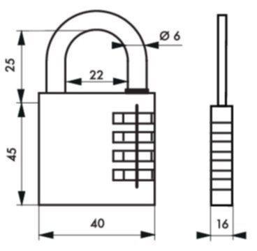 Cadenas RB à Combinaison Modifiable 40mm - THIRARD