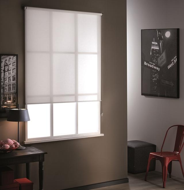Store Enrouleur Must Tamisant Blanc Perle - 90x250 cm