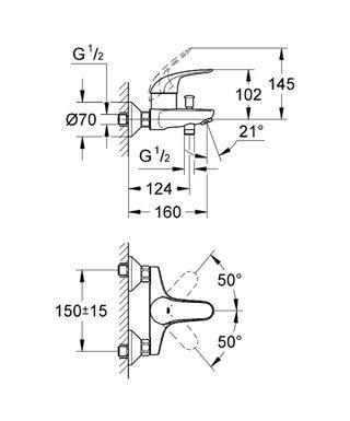 mitigeur bain/ douche start eco 23270000 - GROHE