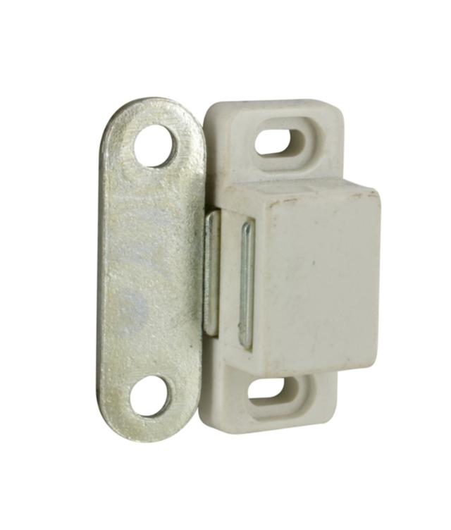 Loquet magnétique rectangle 2kg blanc x2