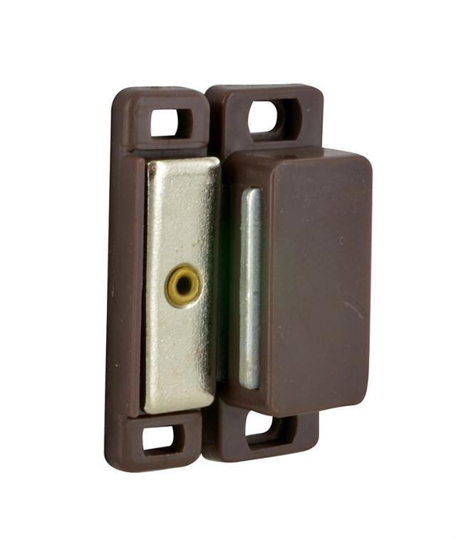 Lot de 2 loqueteaux magnétiques rectangulaires à visser à pattes force 6kg  fermeture pour porte de meuble