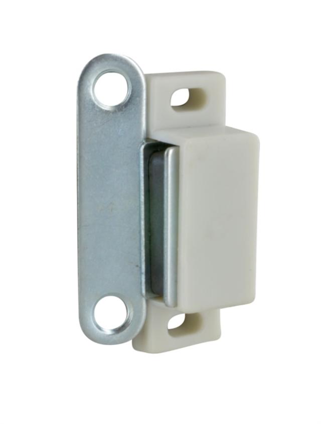 Loquet magnétique rectangle 4kg blanc x2