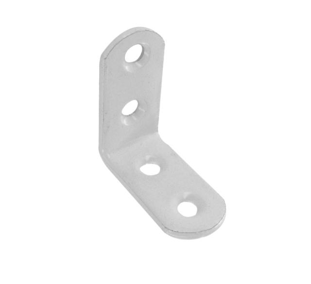 Lot de 4 équerres de chaise à bouts ronds assemblage en applique à visser L30xH30xP15mm