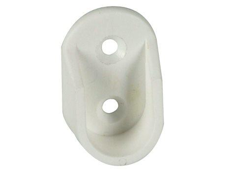 Lot de 2 supports muraux ouverts Ø19MM rond blanc