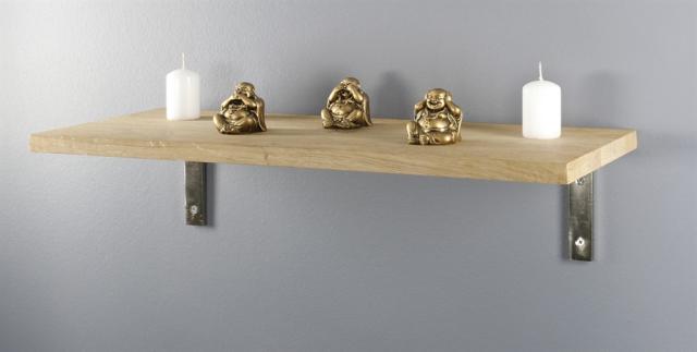 2 équerres SWING décorative acier gris nickelé  120 x 150mm