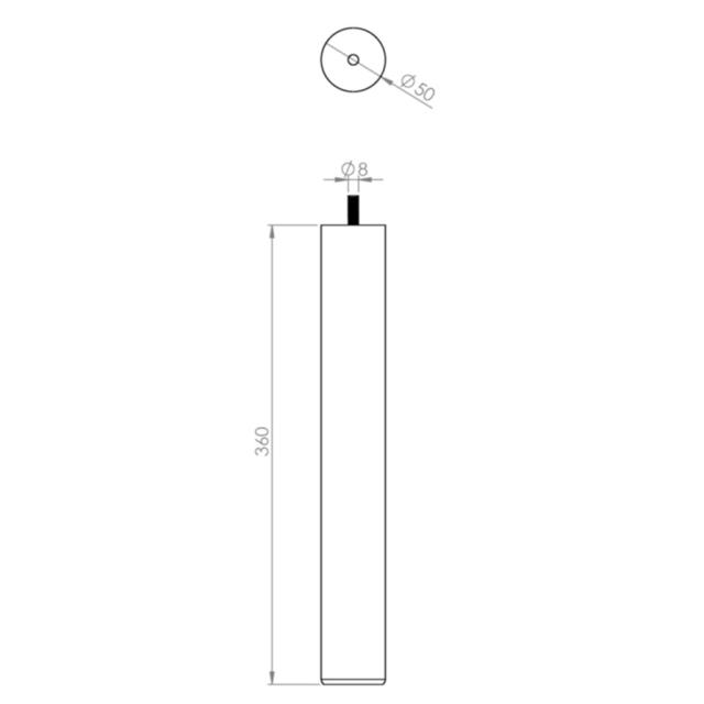 Pied cylindrique table basse, hêtre brut - CIME