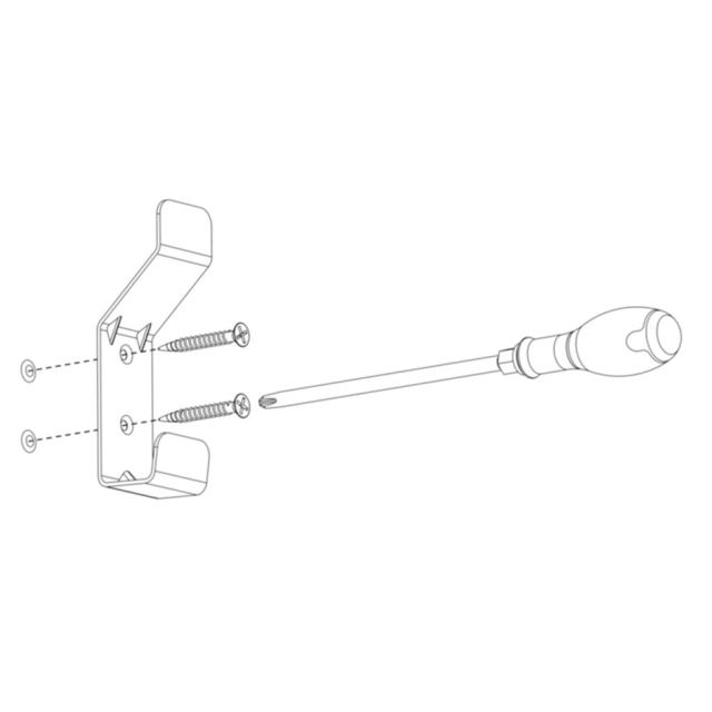 Patère basique acier blanc 1 tête 140x40 mm - CIME