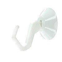 Crochet ventouse retractable d47 plastique blanc