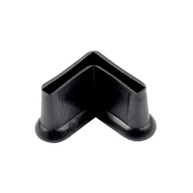 4 Embouts enveloppants pour cornière noir 25x25mm