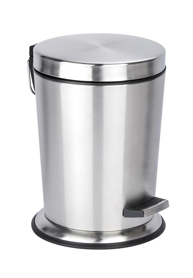 Poubelle à pédale easy cl.,inox 5l.,coni