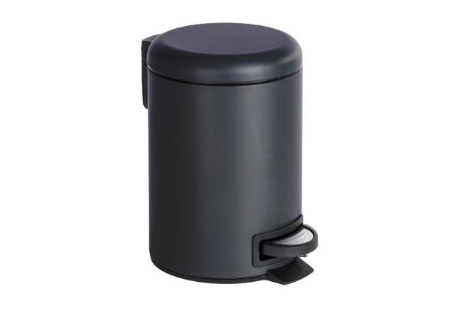 POUBELLE COSMETIQUE A PEDALE “LEMAN” NOIR 3L