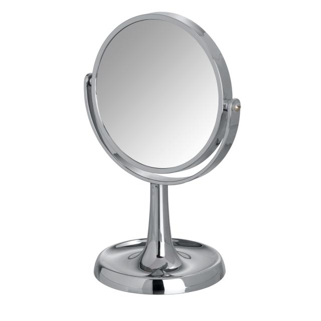 Miroir grossissant sur pied Rosolina chromé Ø16cm