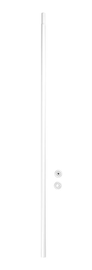 Barre de douche télescopique Ø20mm 110-185cm blanc