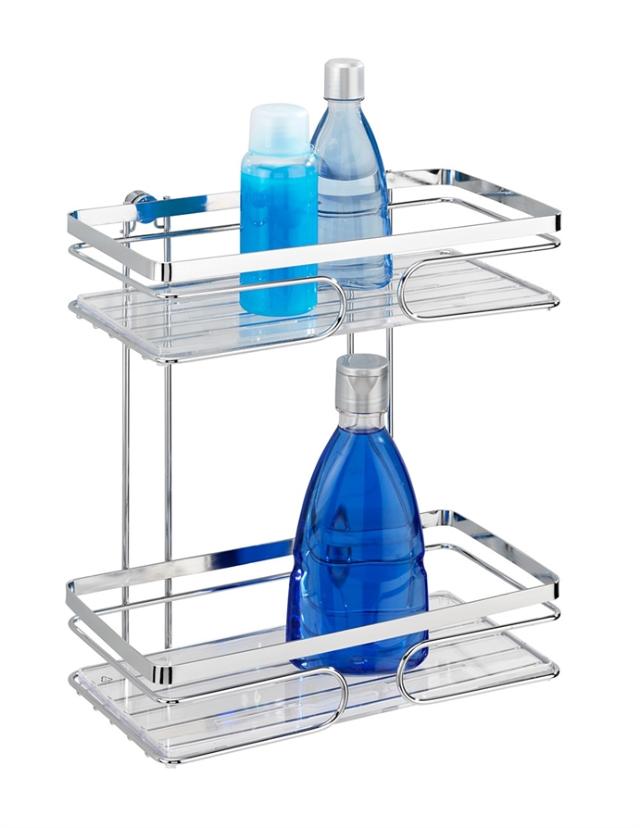 Etagère droite Premium double acier inoxydable - WENKO