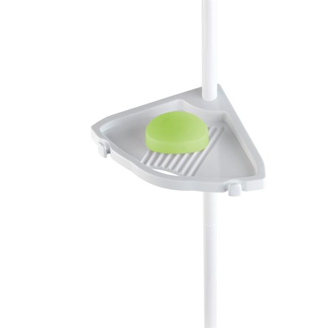 Étagère douche tél. angle easy blanche