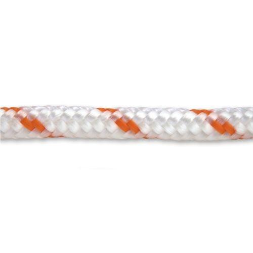 Drisse tressée polypropylène blanc/orange Ø 10mm résistance