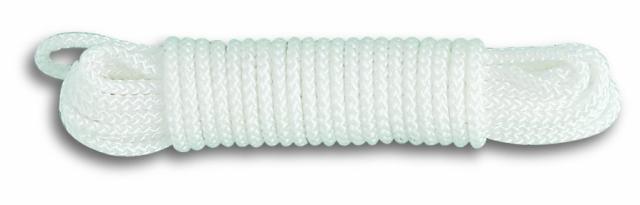 Corde pp tressee blanche 285kg d.5m