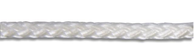 Corde polyamide tressée 375kg Ø 5mm blanc (vendu au mètre)