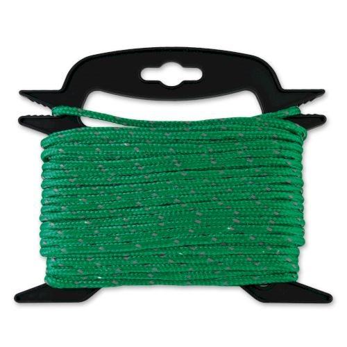 Corde réfléchissante polypropylène vert Ø 4,8mm L. 15 m rési