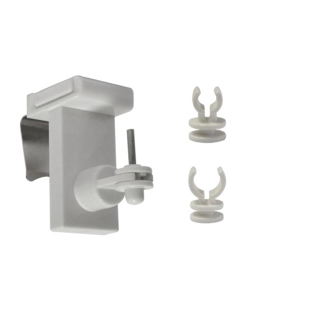 2 supports plastique Clip''vit+ à clipser pour tringle de vitrage 