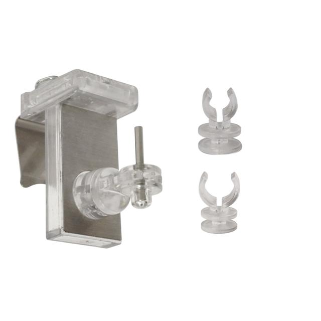 2 supports plastique Clip''vit+ à clipser pour tringle de vitrage 