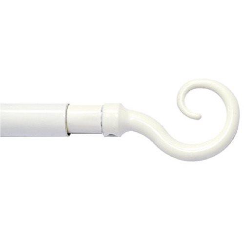 1 tringle de vitrage métal crosse Ø10 extensible de 40 à 65cm blanc brillant MOBOIS 