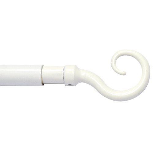 1 tringle de vitrage métal crosse Ø10 extensible de 60 à 100cm blanc brillant MOBOIS 