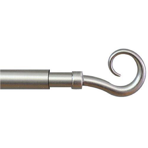 1 tringle de vitrage métal crosse Ø10 extensible de 40 à 65cm nickel mat MOBOIS 