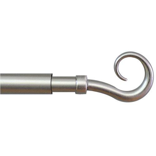 1 tringle de vitrage métal crosse Ø10 extensible de 60 à 100cm nickel mat MOBOIS 