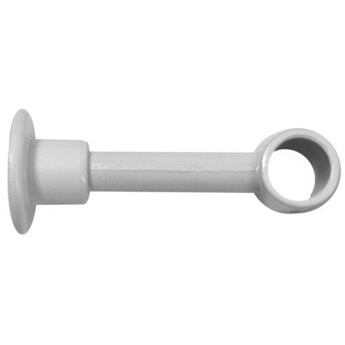 1 support métal à oeil Ø16 80mm blanc boeillant