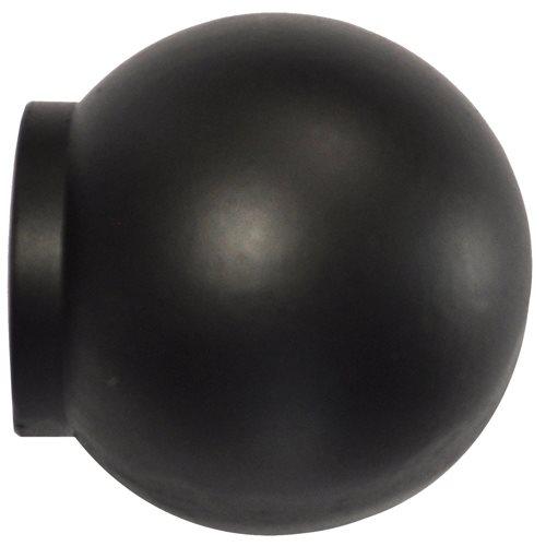 1 embout métal boule Ø16 noir