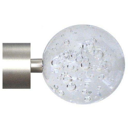 1 embout boule verre avec bulles Ø28 chrome mat MOBOIS