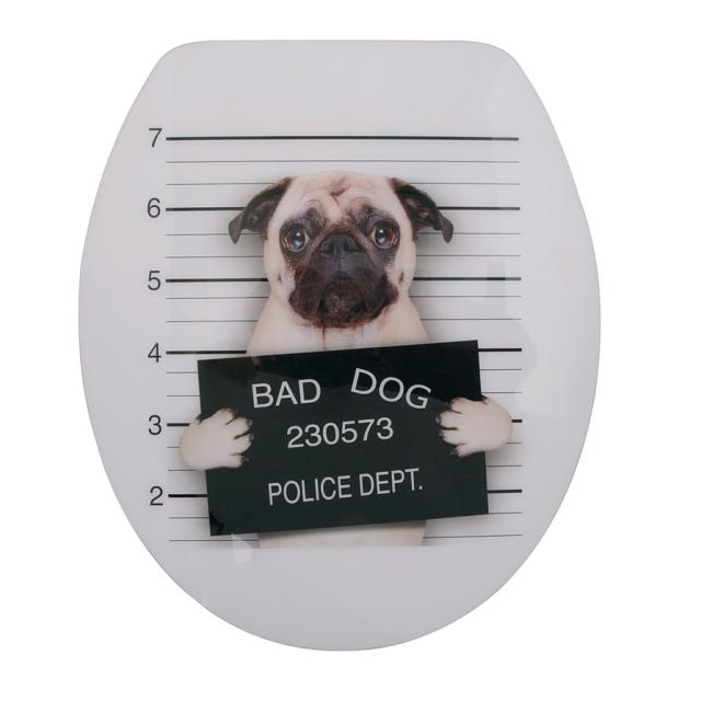 Abattant WC BAD DOG MDF décoré