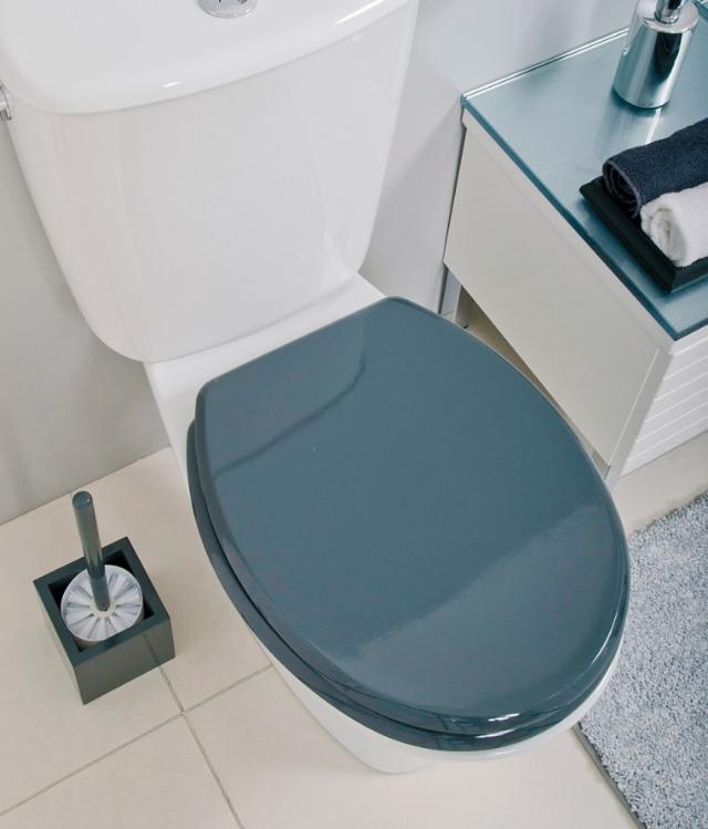 Abattant WC DIEGO uni coloris GRIS ANTHRACITE